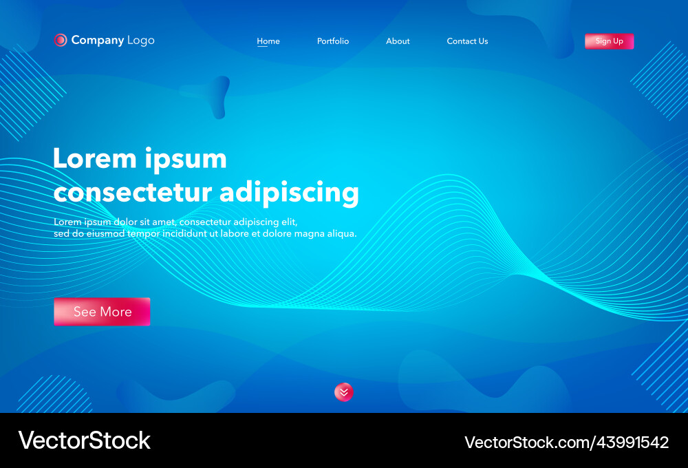 Abstract background website landing page template Abstract background website landing page template vector image