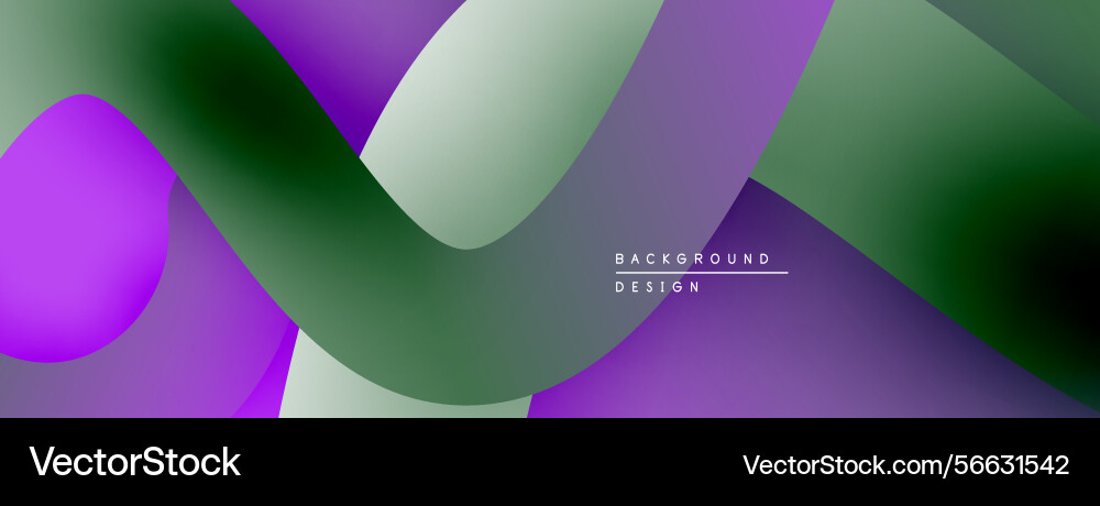 Abstract gradients overlap creating fluid shapes vector image