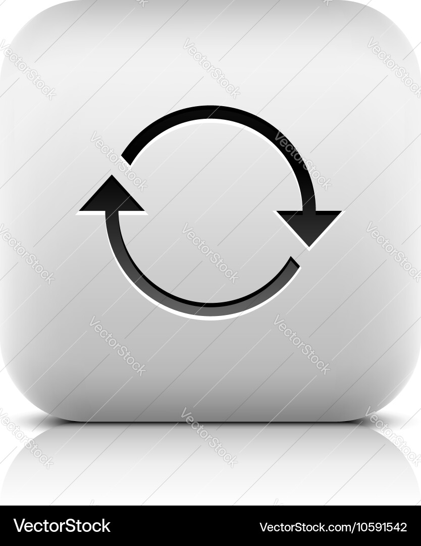 Arrow icon refresh reload rotation reset sign Vector Image