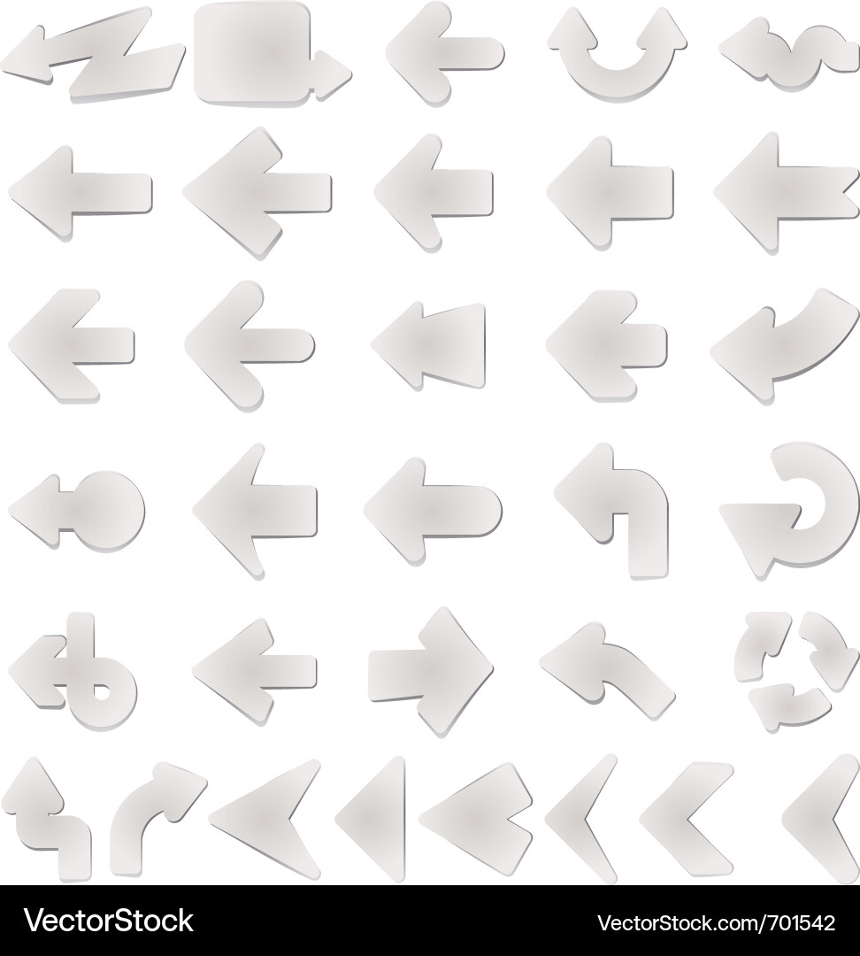 Arrows set Vector Image