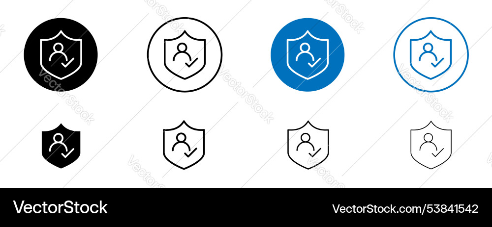 Authentication icon set Vector Image