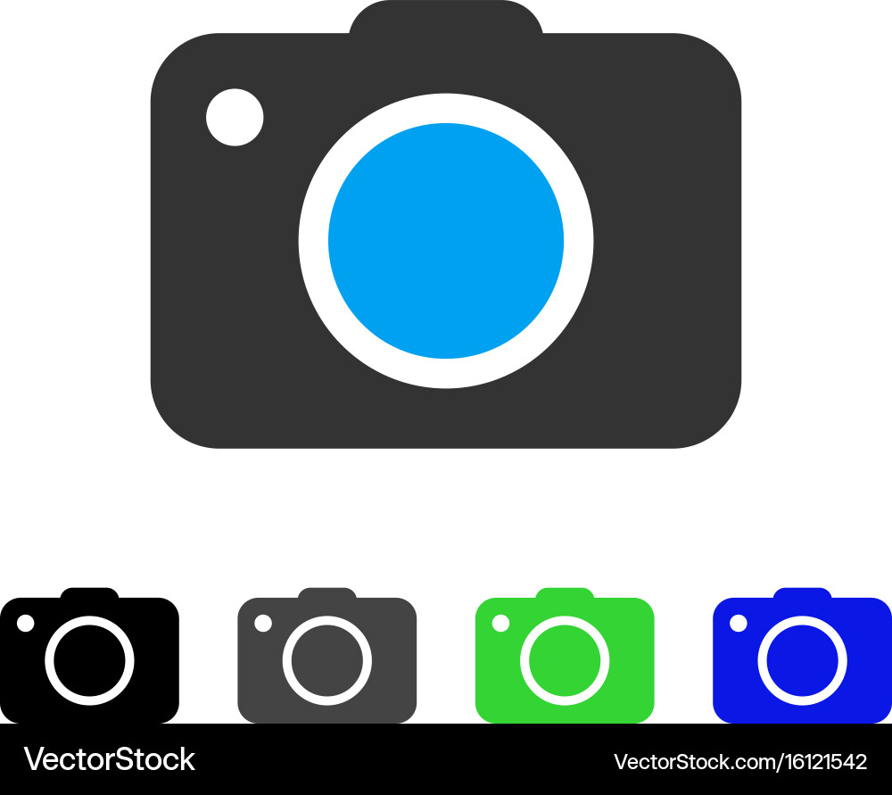 Camera Icon - Multiple Colors vector image