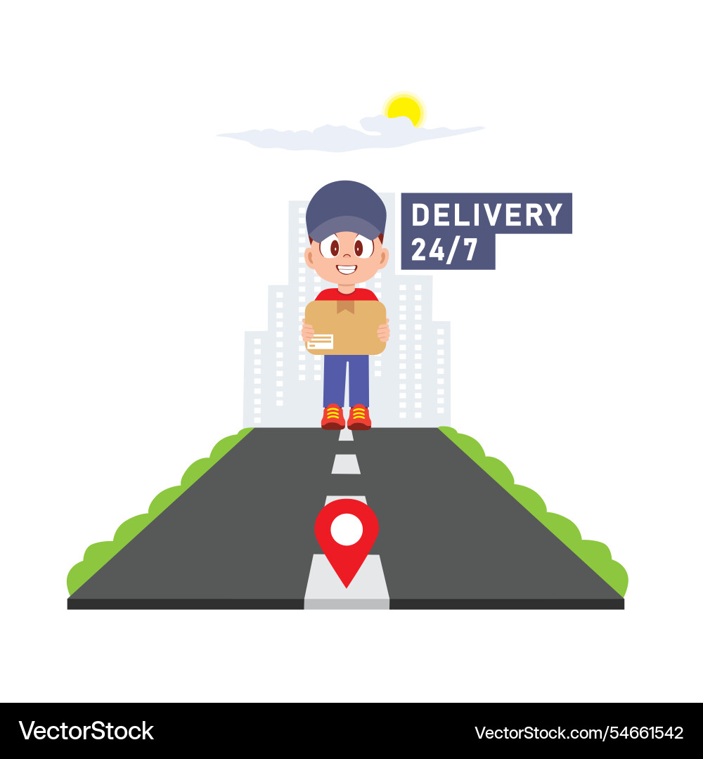 Efficient and fast delivery service Vector Image