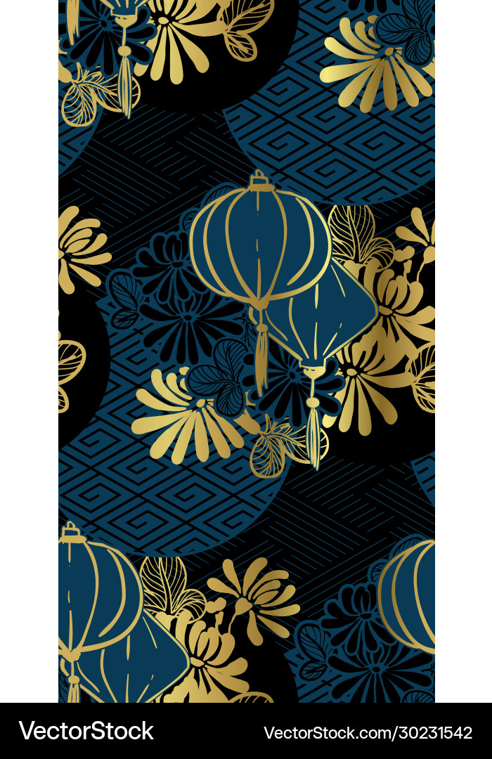 Lamp paper lantern circles japanese chinese Lamp paper lantern circles japanese chinese vector image