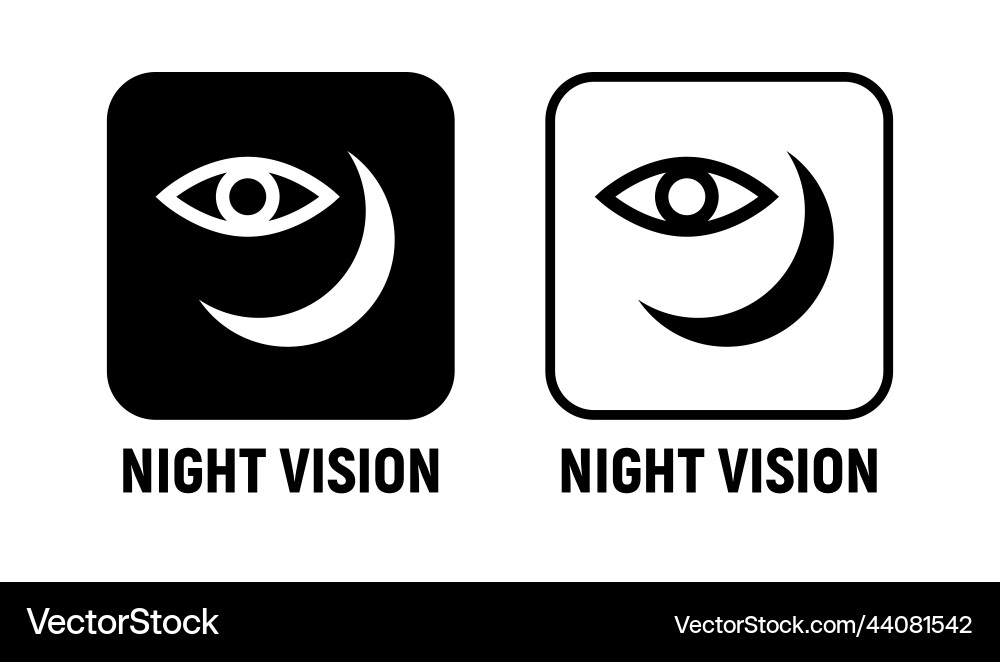 Night vision line icon design concept Vector Image