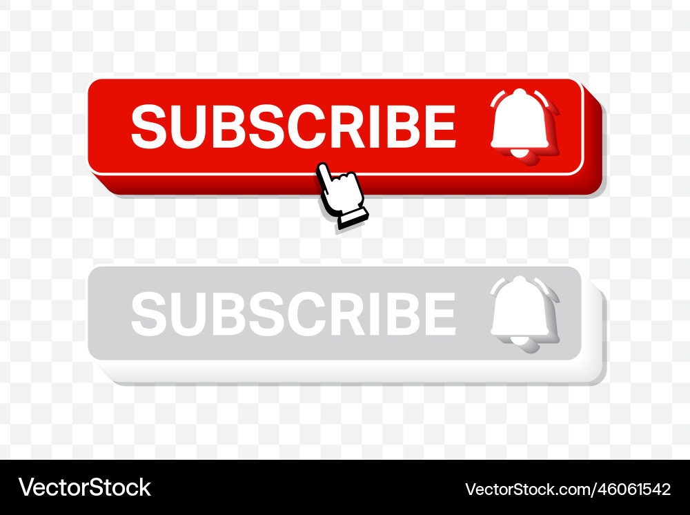 Red Subscribe Button vector image