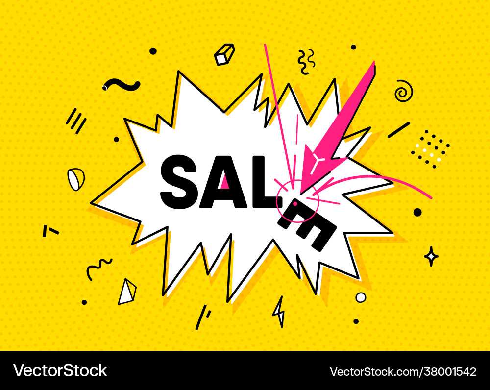 Sale banner background surprise burst Sale banner background surprise burst vector image