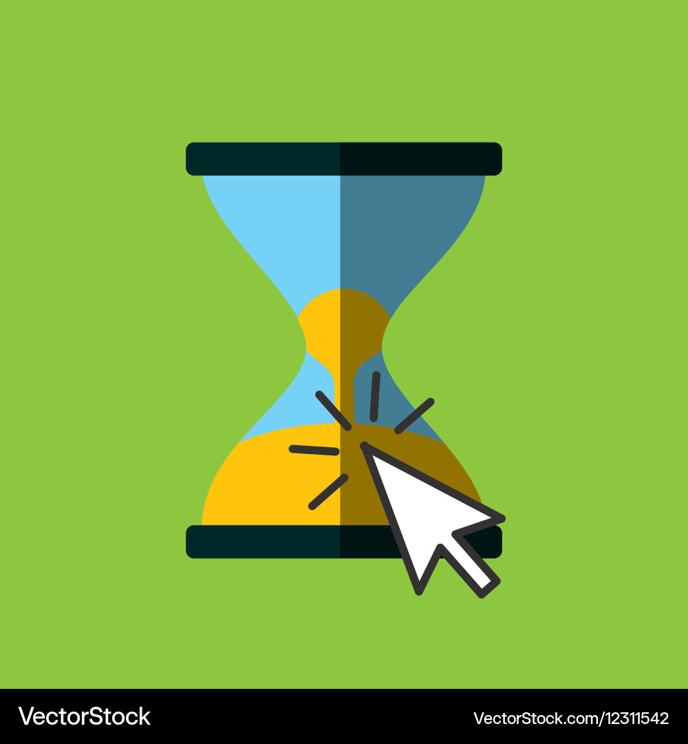 Sandclock and cursor icon vector image