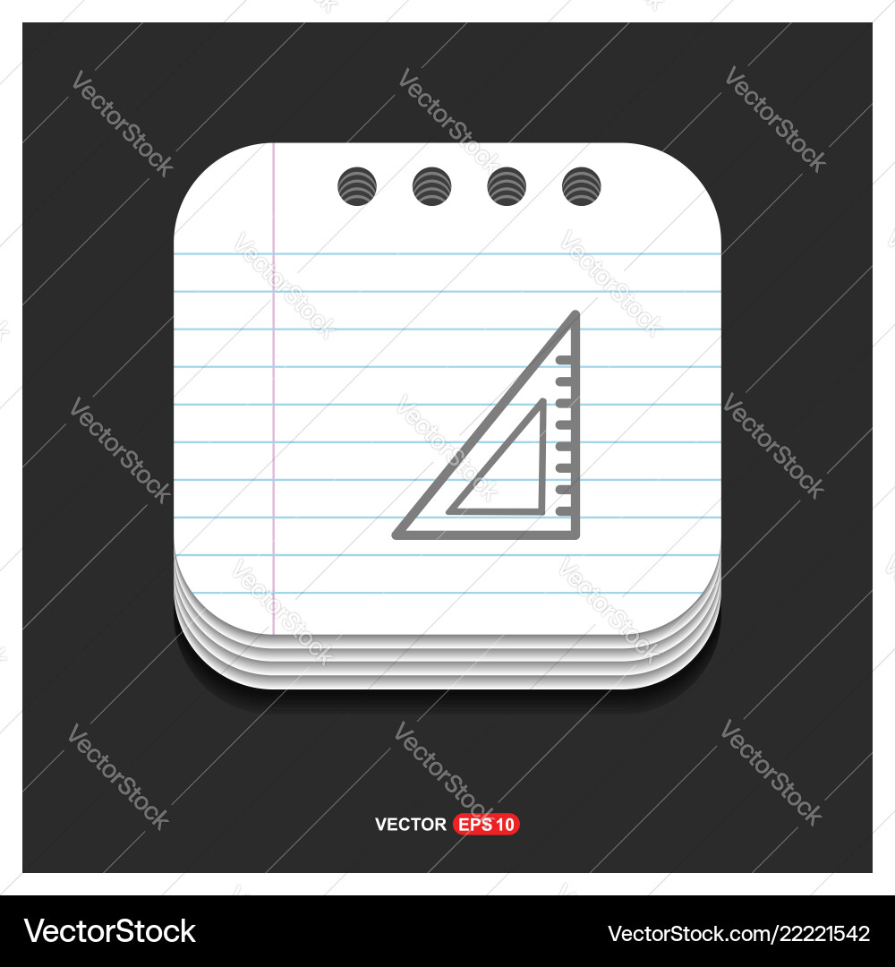 Scale icon gray on notepad style template Scale icon gray on notepad style template vector image