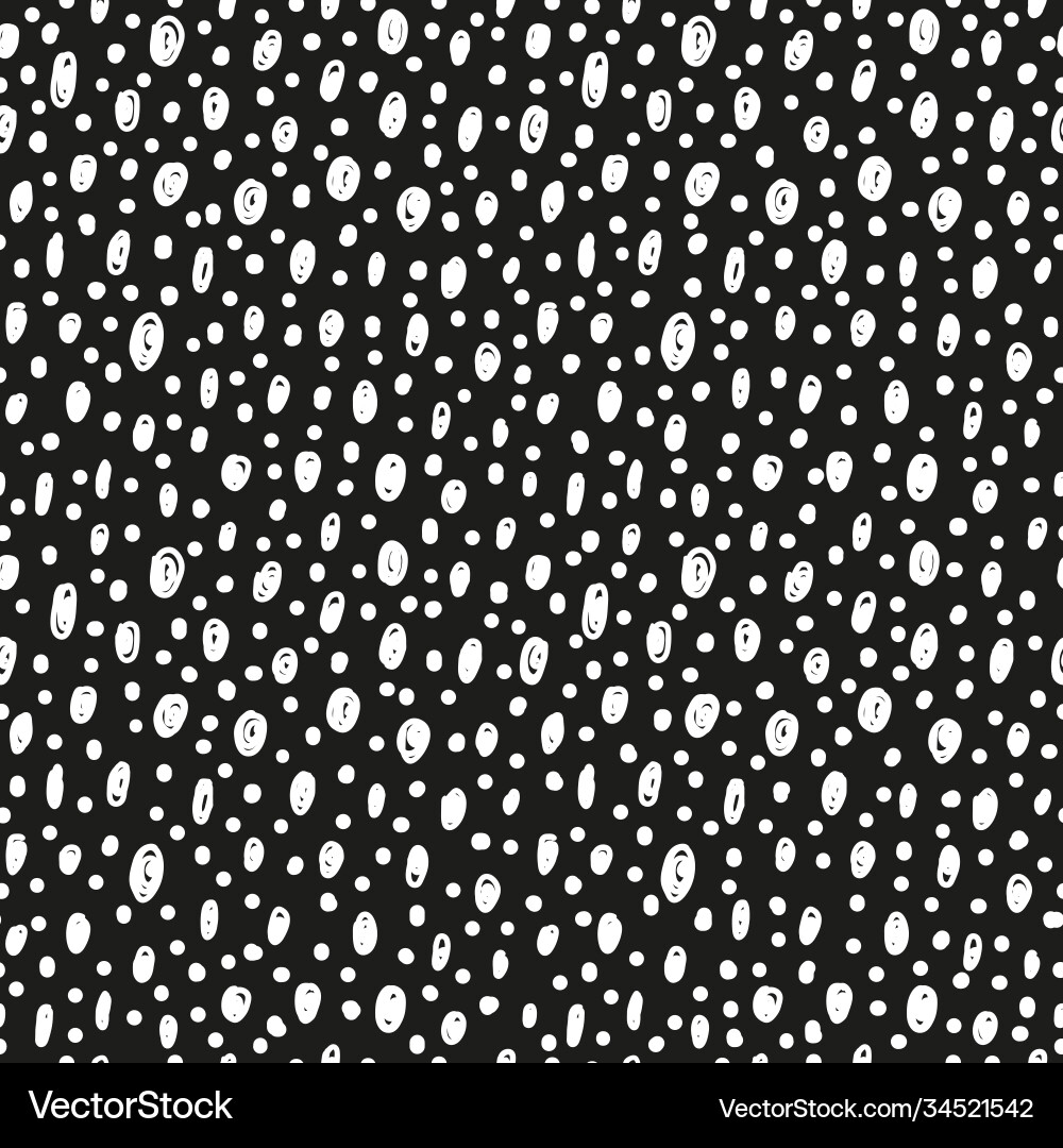 Seamless pattern with sketched dots vector image