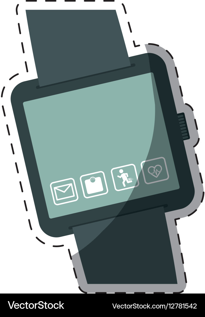 Smartwatch button thumbnail icon image vector image