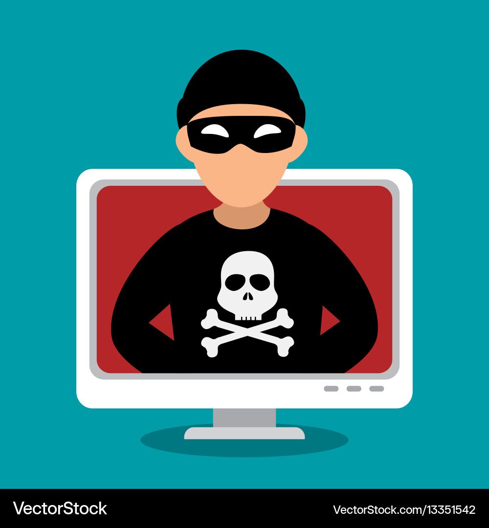 System hacker character icon vector image