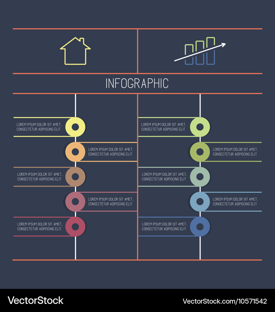 Template infographic for data visualization Vector Image