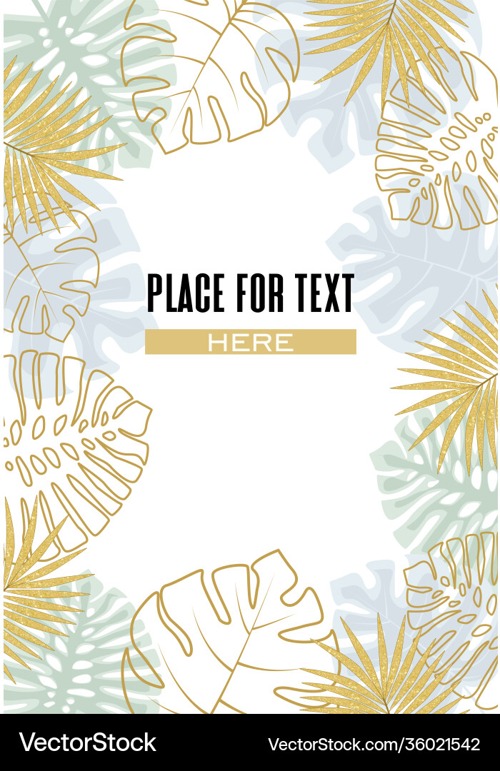 Tropical Palm Leaf Decoration Vector Image