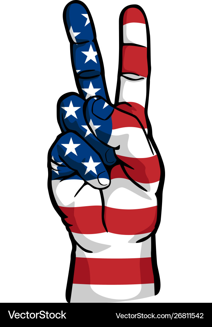 Usa Big Peace Hand Sign Us American Flag Vintage T-Shirt Usa Big Peace Hand Sign Us American Flag Vintage T-Shirt