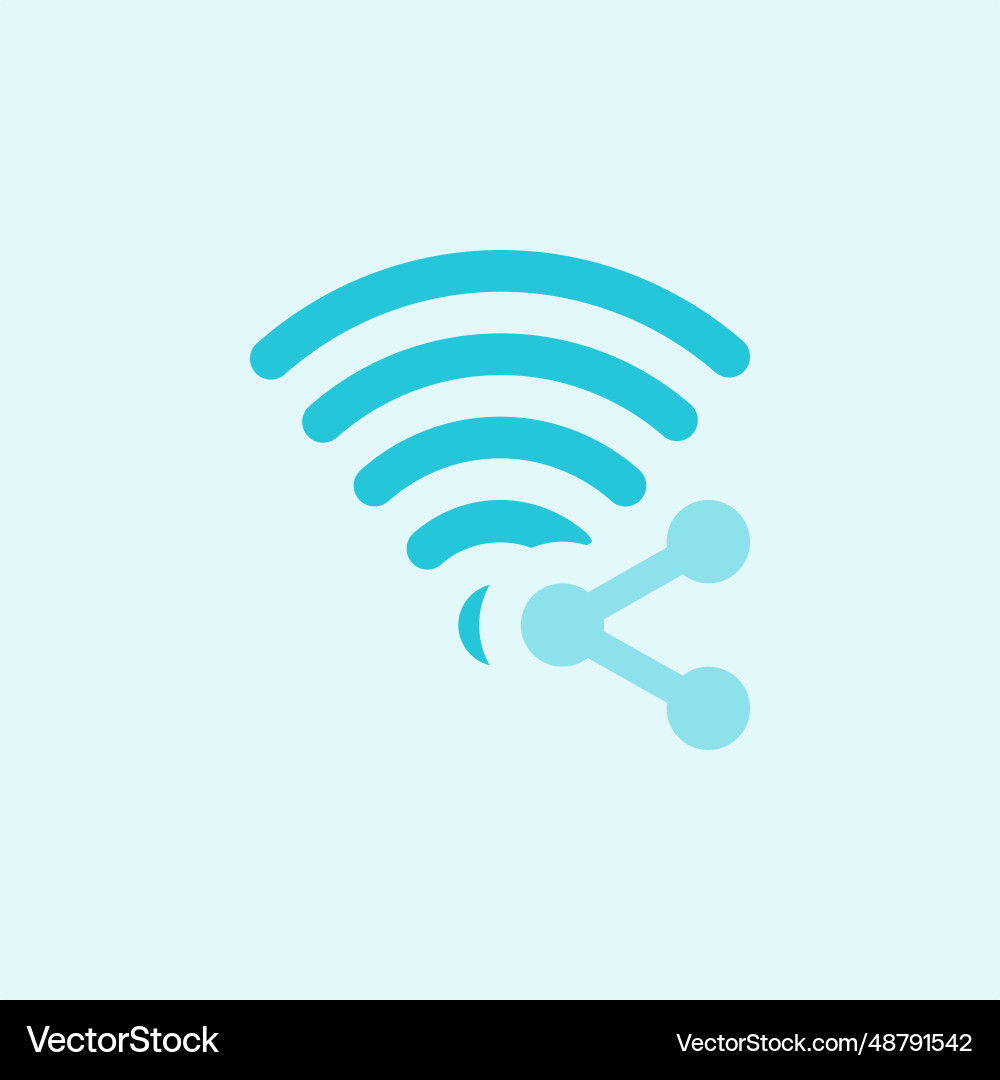 Use of wifi for transferring data between devices Vector Image