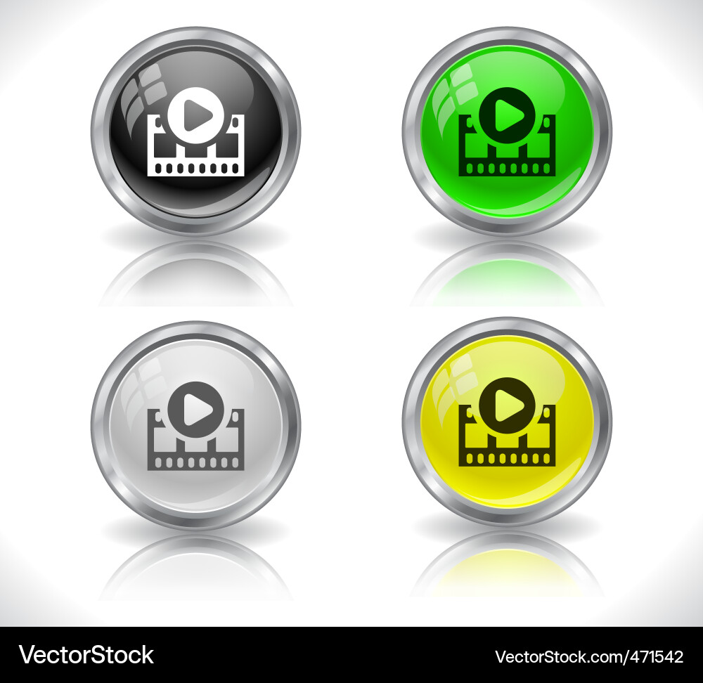 Web design buttons vector image