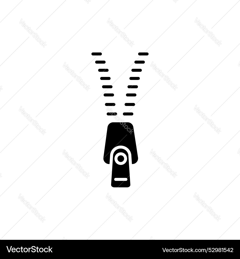 Zipper tool icon set unzip lock open minimal Vector Image