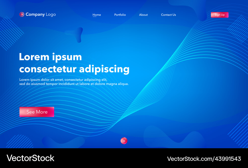 Abstract background website landing page template Vector Image