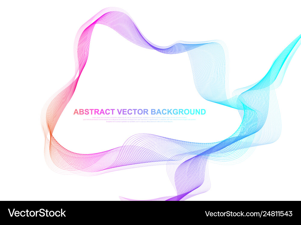 Abstract colorful wave lines background geometric Abstract colorful wave lines background geometric vector image