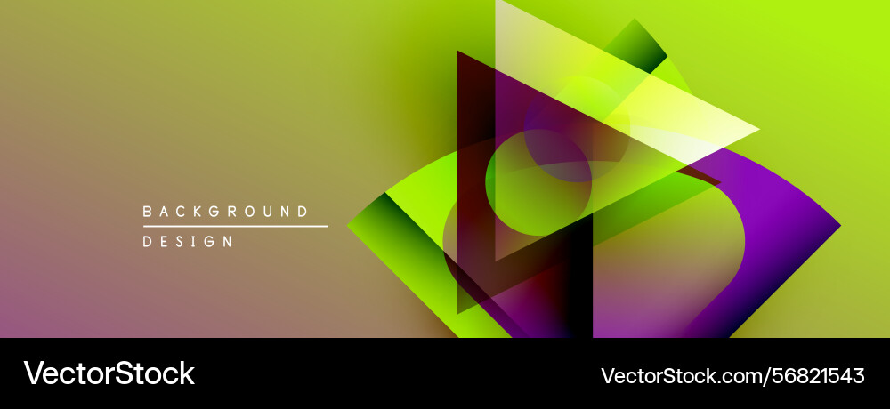 Abstract geometric shapes overlap creating Vector Image