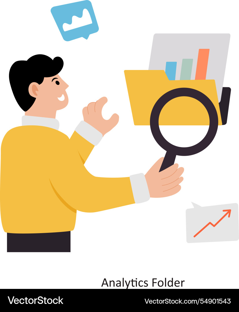 Analytics folder eps 10 file Vector Image