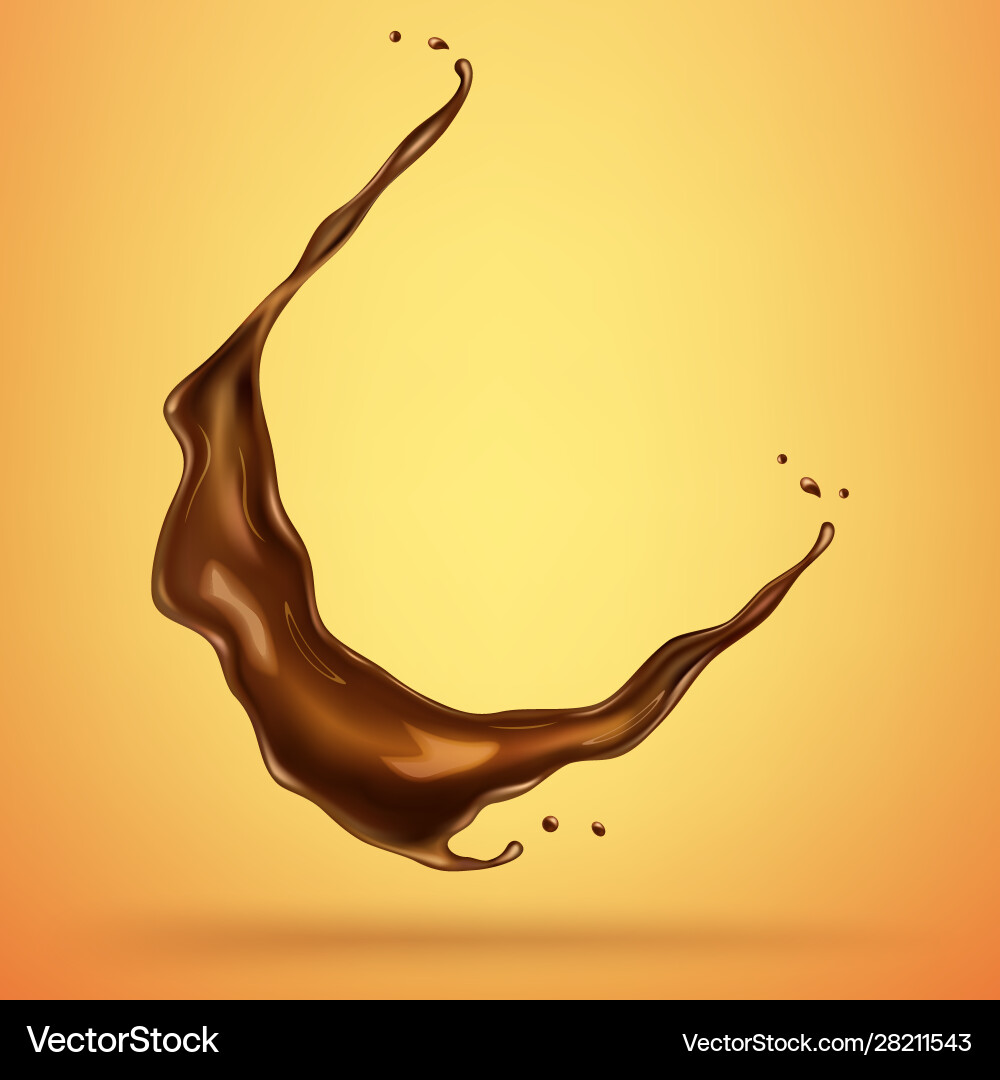 Chocolate Splash - Realistic Fluid Motion vector image