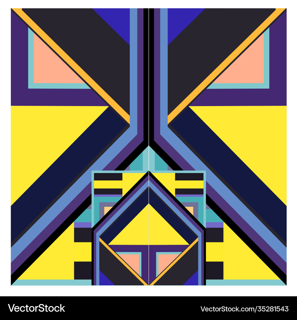 Colorful geometric and curve background pattern Vector Image