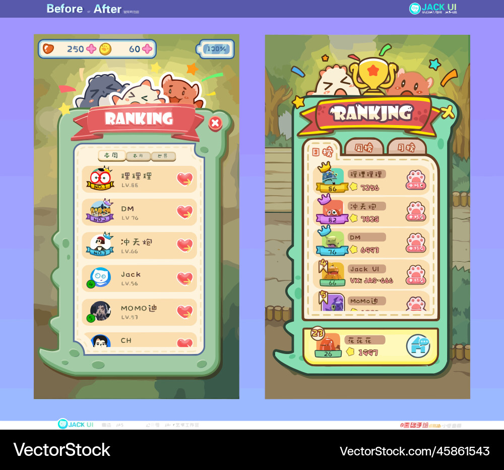 Complete set of level button game ui pop-up icon Vector Image