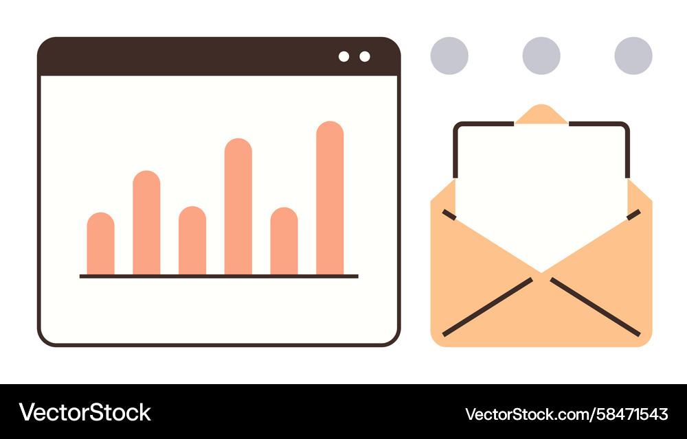 Data Analytics Dashboard with Graph Vector Image