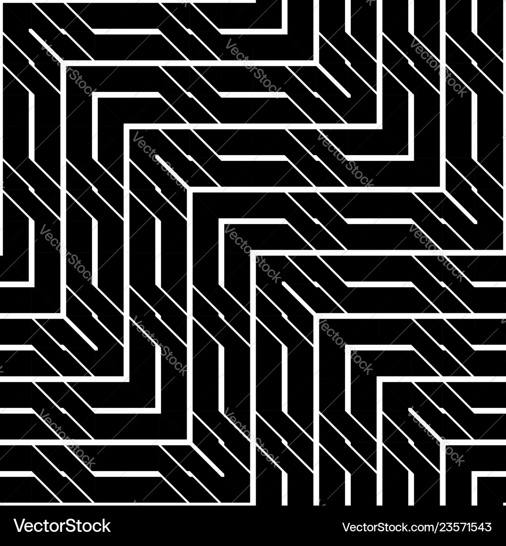 Design seamless monochrome zigzag pattern Vector Image