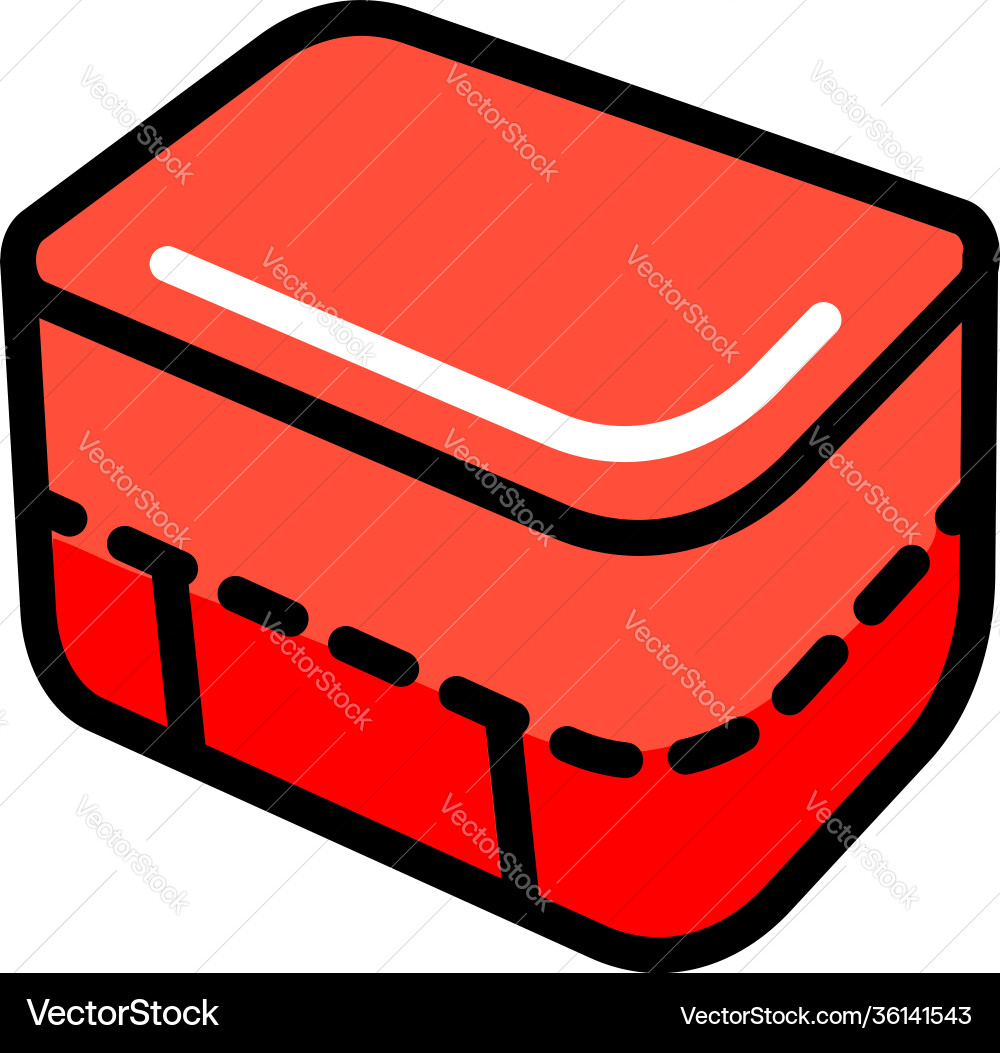 Farbe Lunch-Box-Symbol Farbe Lunch-Box-Symbol vektorbild