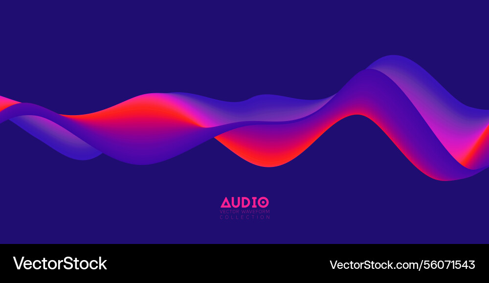 Gradient sound wave abstract background colorful Gradient sound wave abstract background colorful vector image