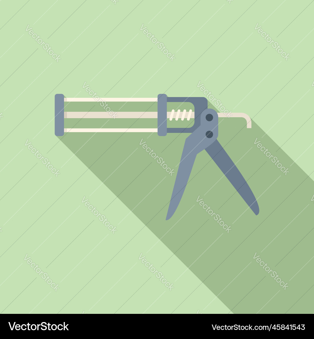 Home silicone caulk gun icon flat sealant Home silicone caulk gun icon flat sealant vector image