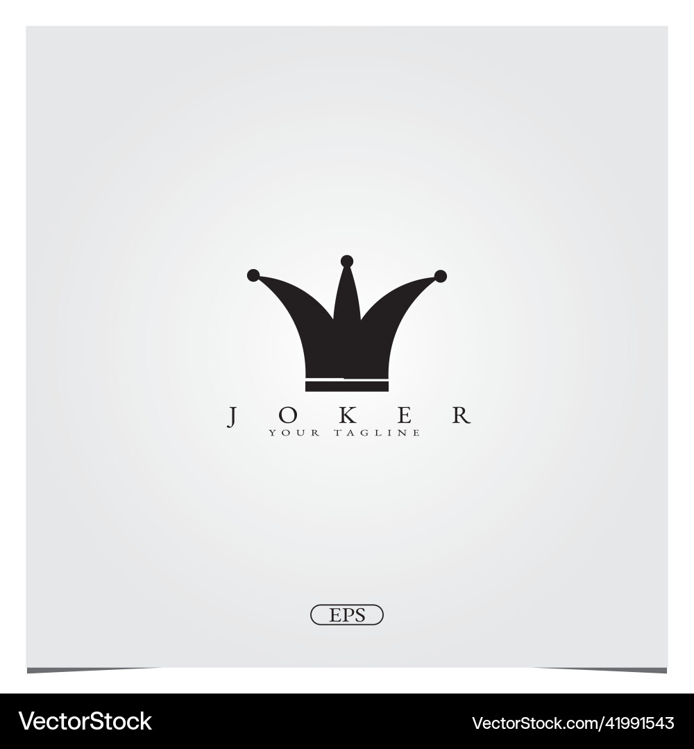 Joker clown logo design premium elegant Vector Image
