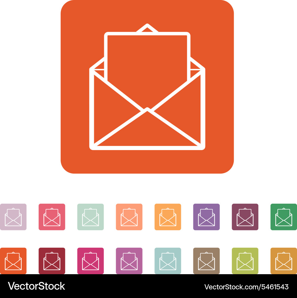 Mail icon open envelope symbol vector image