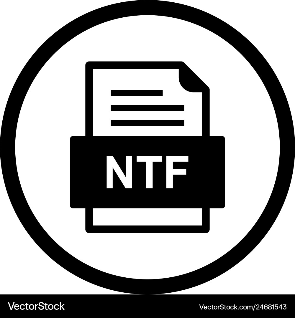 Ntf file document icon vector image