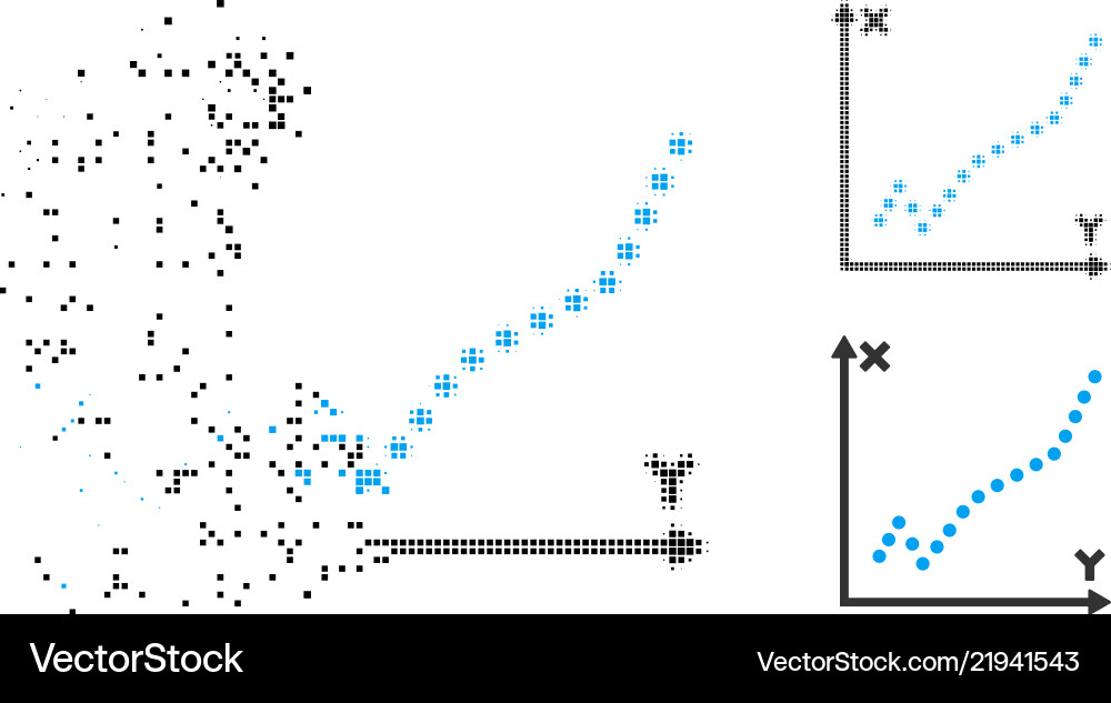 Pixel Disintegration Function Plot Vector Image