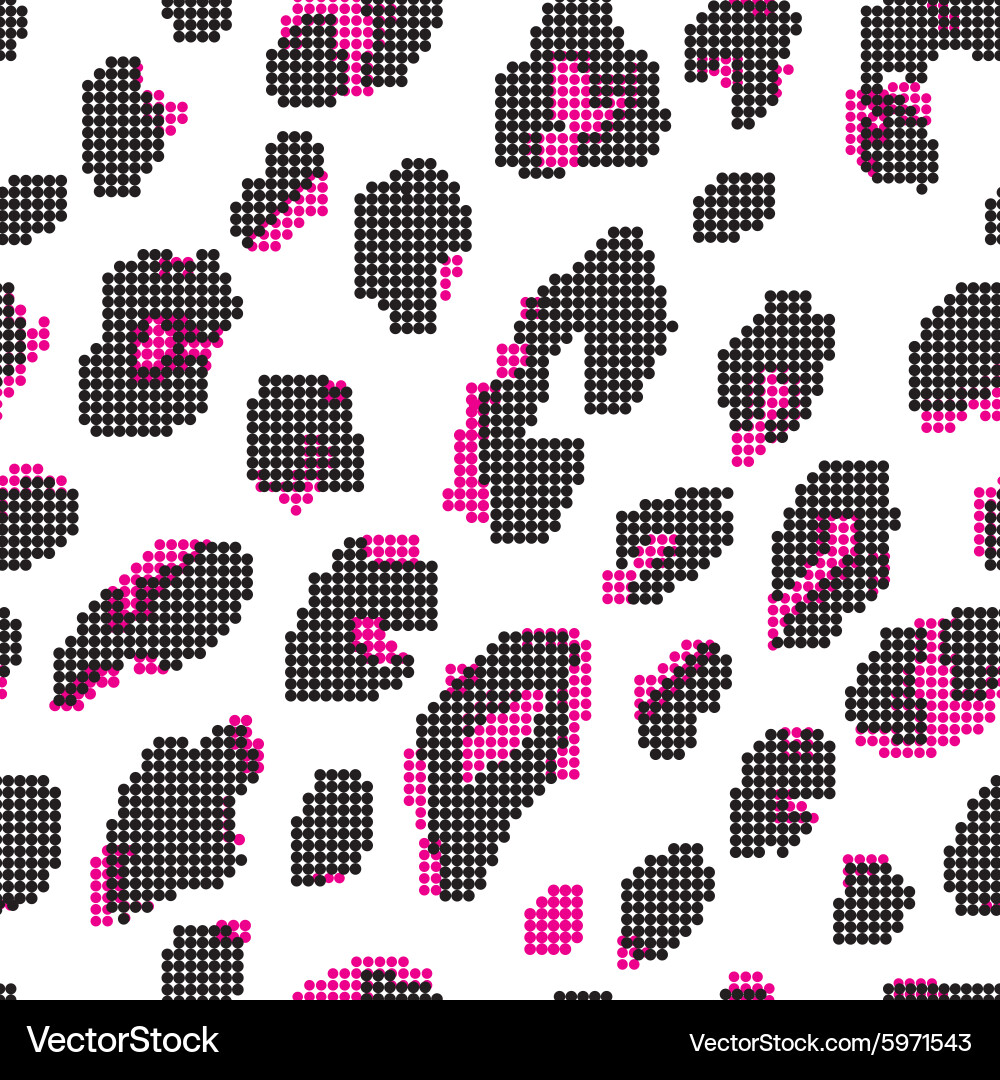 Print fur leopard dots pattern vector image