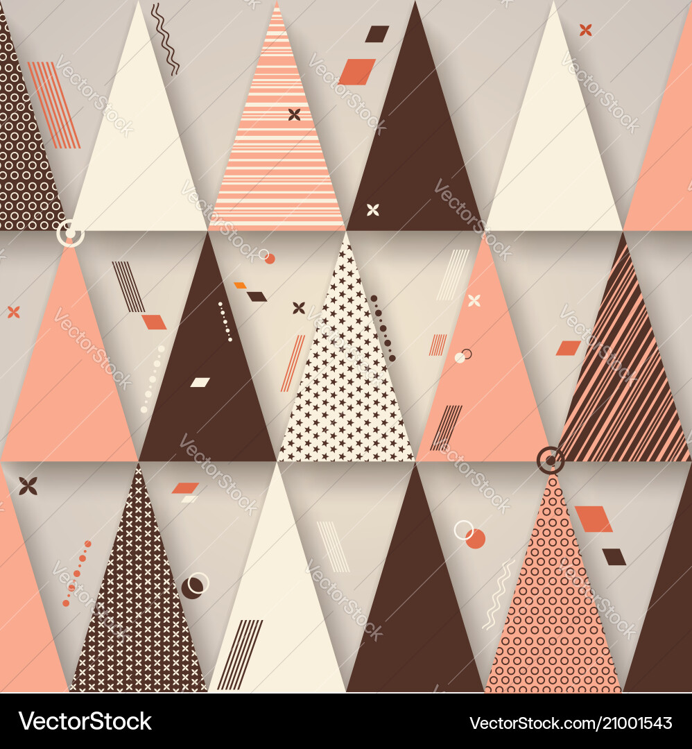 Retro triangles background Retro triangles background vector image