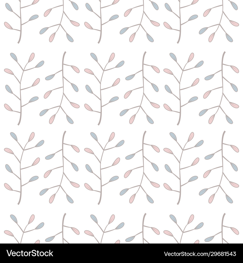 Seamless pattern botanical background vector image