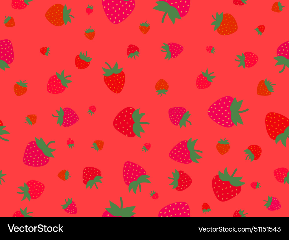 Seamless pattern with red strawberry Seamless pattern with red strawberry vector image