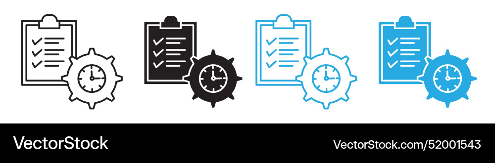 Time management icon depicting scheduling Time management icon depicting scheduling Vector Image
