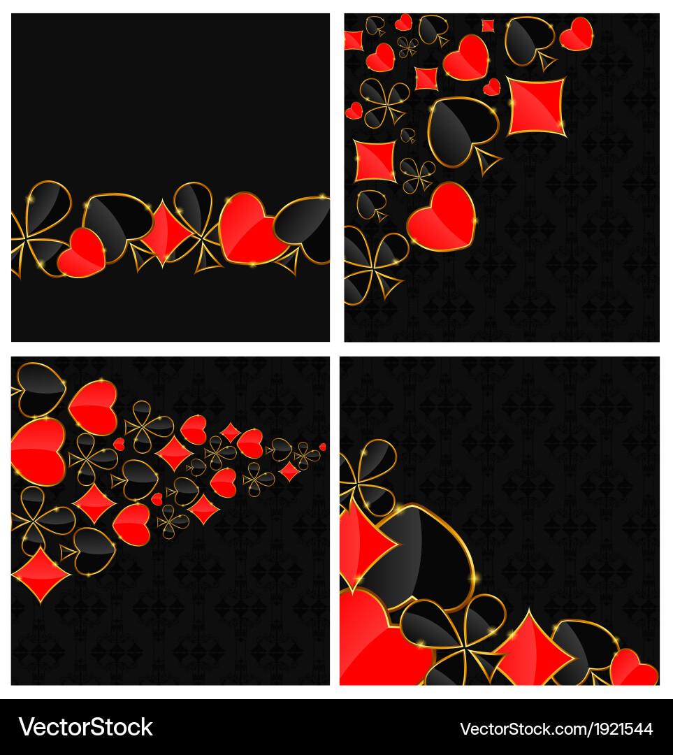 Abstract background with card suits for design Vector Image