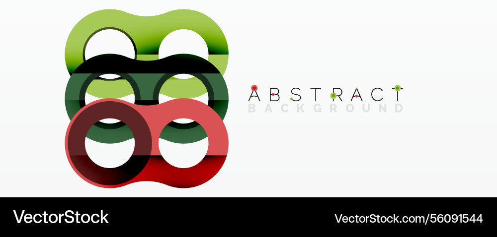 Abstract composition with intertwined circular Abstract composition with intertwined circular vector image