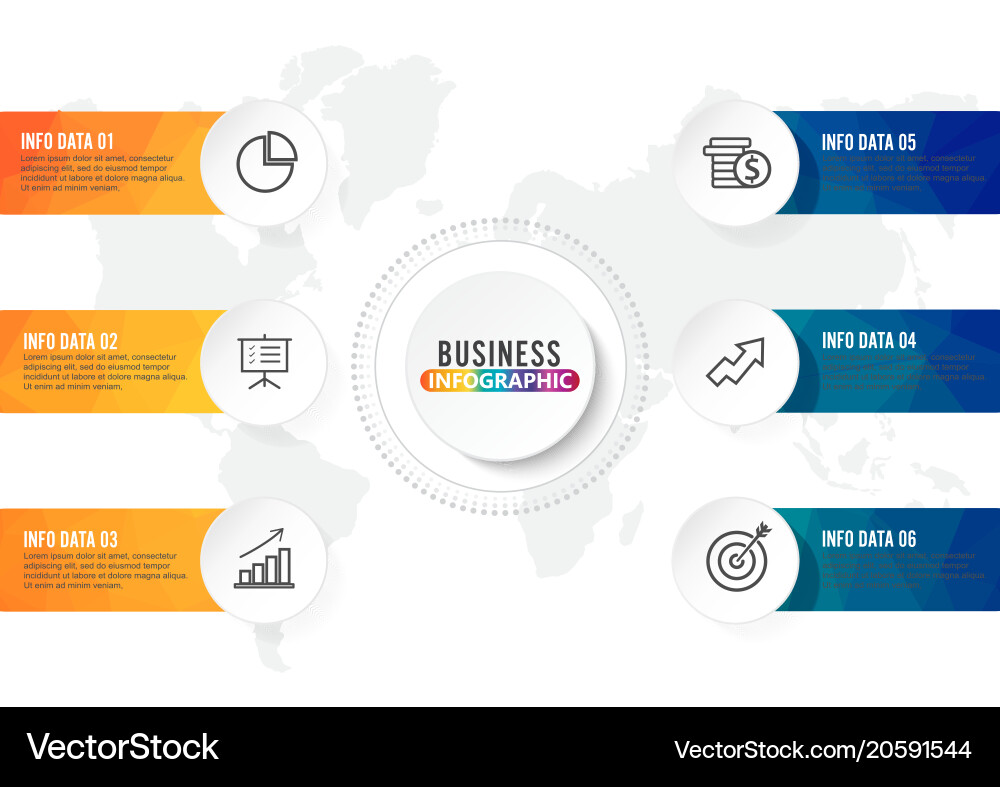 Business data visualization process chart vector image