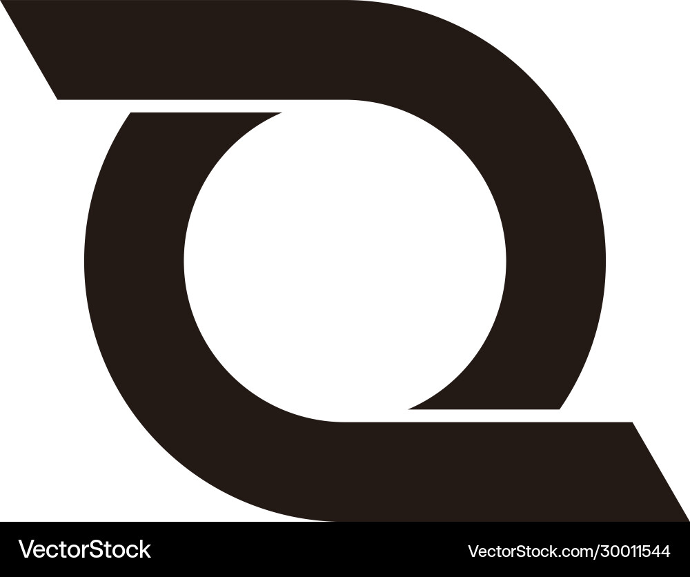 Circle rotate line simple design symbol logo Vector Image