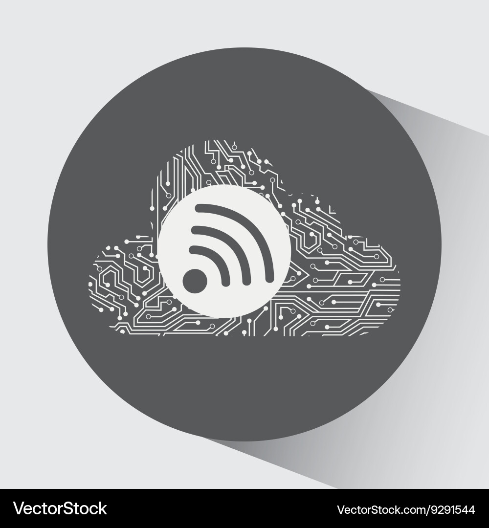 Cloud computing design vector image