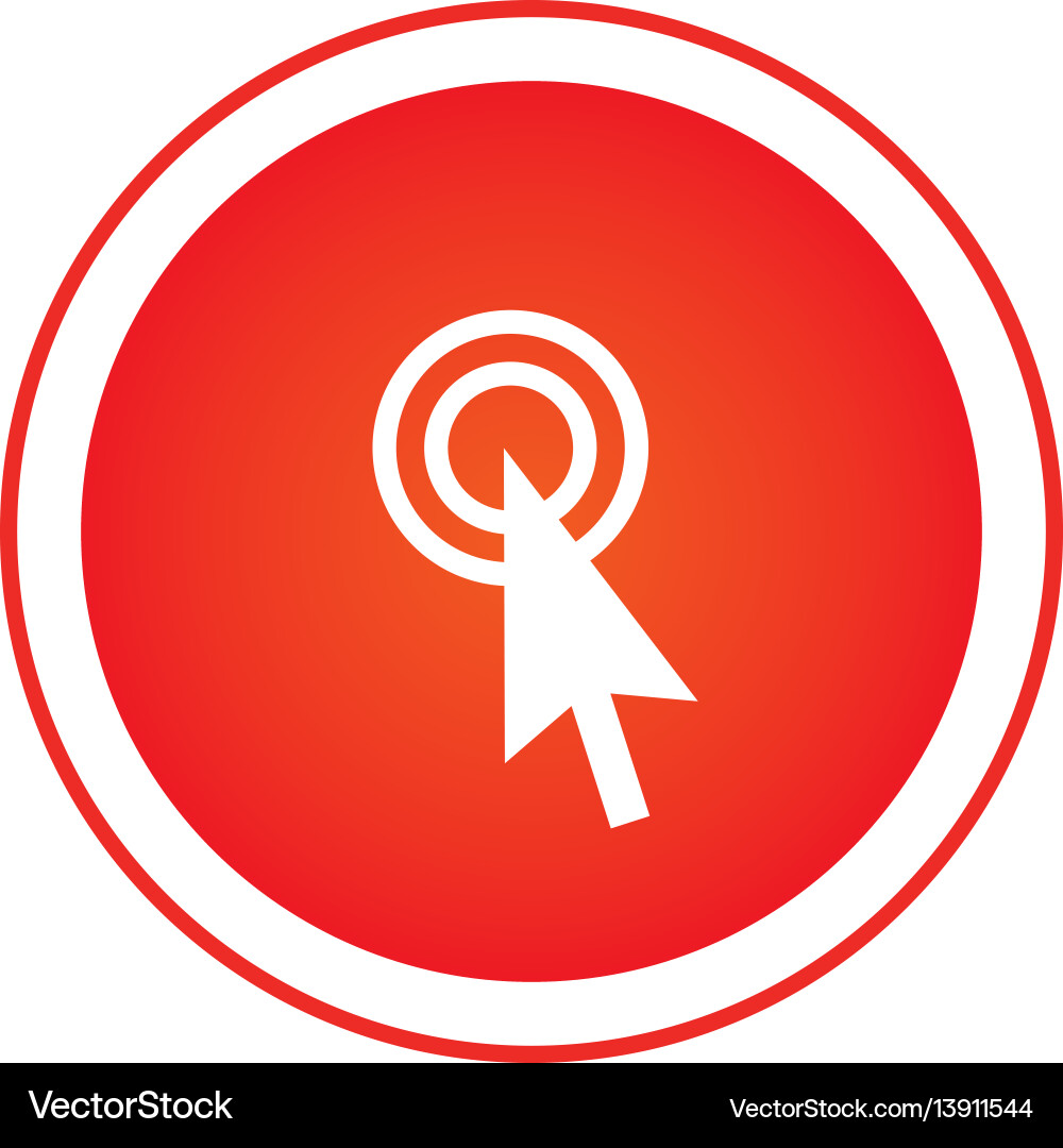 Color circular emblem with cursor icon vector image