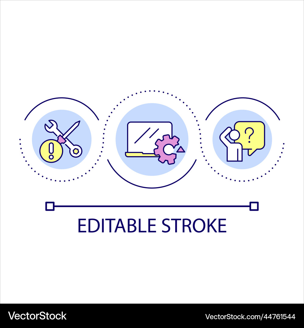 Computer issue loop concept icon Computer issue loop concept icon vector image